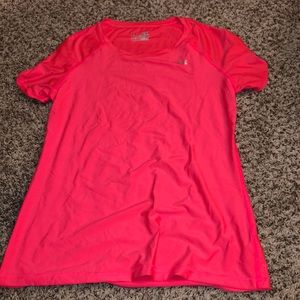 Fitted Pink Workout Shirt